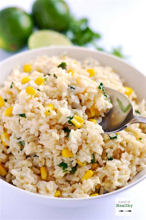 Cilantro Lime Rice (or cilantro lime brown rice) - A Pinch of Healthy