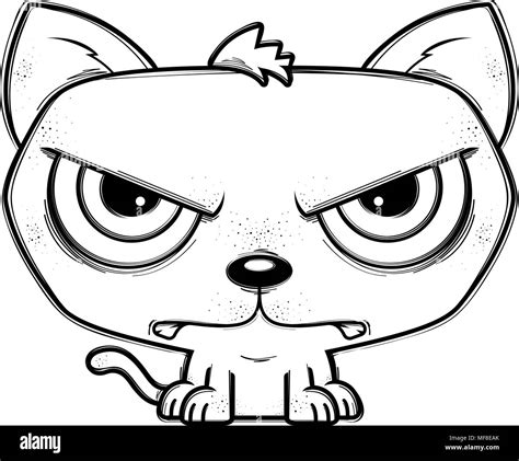 A cartoon illustration of a cat looking mad Stock Vector Image & Art - Alamy