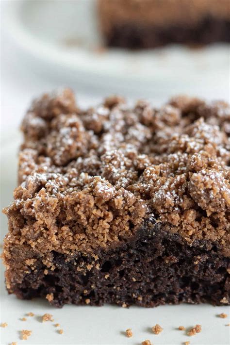 Easy Chocolate Crumb Cake Recipe made with a Cake Mix - Practically Homemade