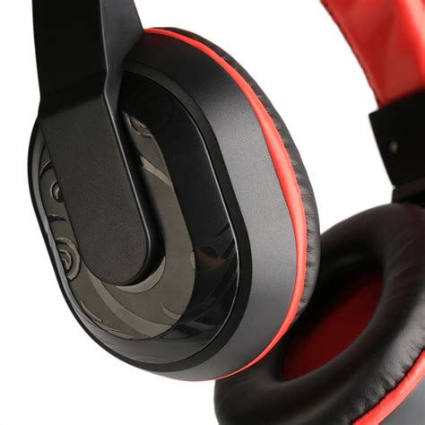 3.5mm Adjustable Gaming Headphones Black and Red