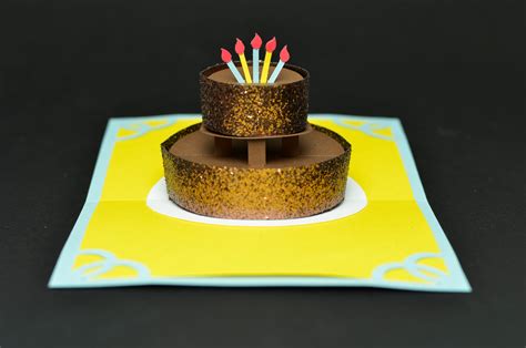 Chocolate Cake Birthday Pop Up Card - Creative Pop Up Cards