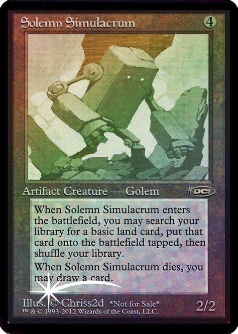 solemn simulacrum | Magic cards, Card games, Cards