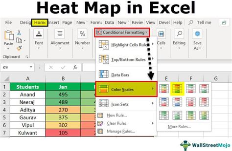 heat map in excel chart How to create a heat map in excel