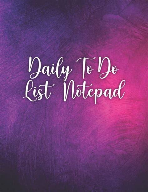 Buy Daily To Do List Notepad: To Do Checklist / Daily Checklist / Checklist Manofesto / Today ...