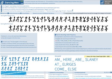 Cipher font »Dancing Men« - Show & Tell - Fontself