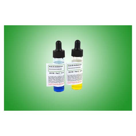 Blood Typing Sera Anti-A and Anti-B Westlab