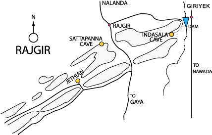 Buddhist Pilgrim Guide to India: Rajgir map