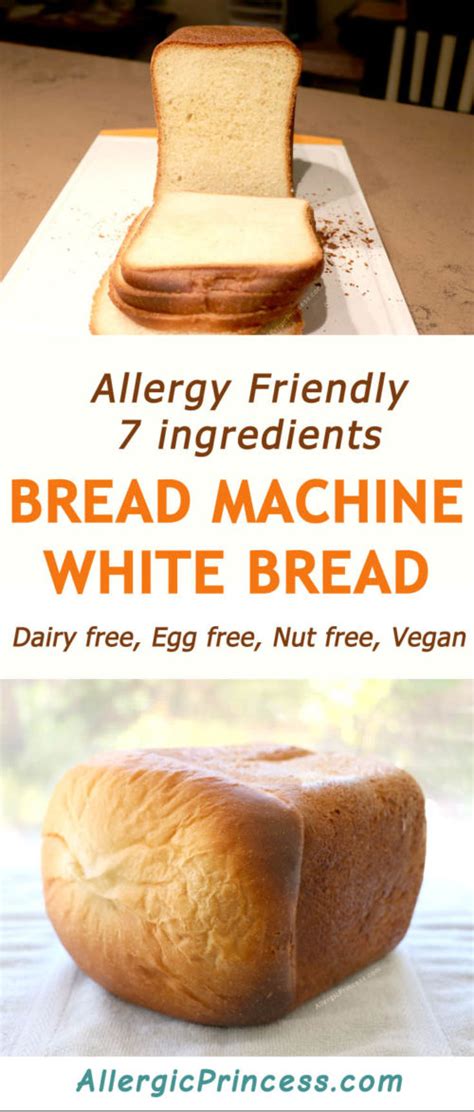 DAIRY FREE BREAD MACHINE WHITE BREAD - ALLERGIC PRINCESS