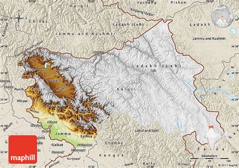 Jammu And Kashmir Physical Map Physical Map Kashmir Map Map | Images and Photos finder