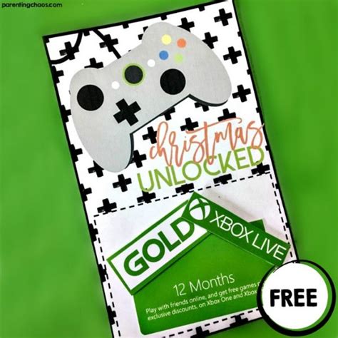 Christmas Unlocked Printable xBox Gift Card Holder ⋆ Parenting Chaos