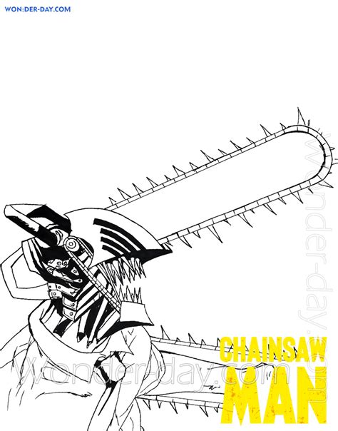 Chainsaw Man coloring pages - Free coloring pages