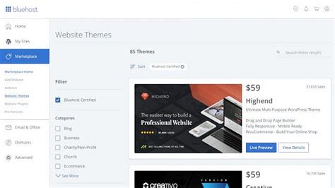 Bluehost Launches Premium WordPress Theme Marketplace to Customers – WP Tavern