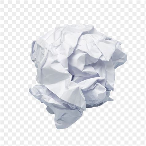 Crumpled paper ball png, isolated | Free PNG Sticker - rawpixel