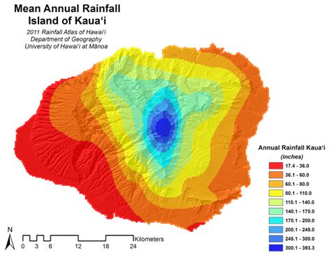 kauai rainfall map | Hawaii Here We Come | Pinterest | Weather history ...