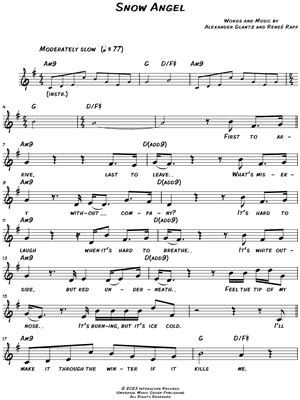 "Snow Angel" Sheet Music - 6 Arrangements Available Instantly - Musicnotes