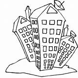 Apartment Building Coloring Pages Sketch Page sketch template