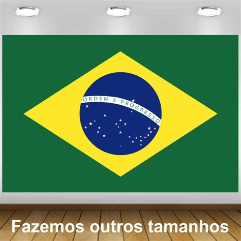 Painel Bandeira Brasil Copa 2022 - 1,20x0,80m- Impresso Lona