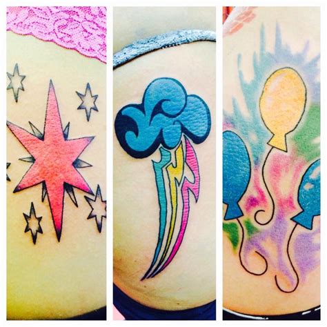 Twilight Sparkle, Rainbow Dash and Pinky Pie Cutie Mark Tattoo My ...