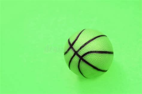 Small Green Ball for Basketball Sport Game Lies on Texture Background Stock Image - Image of ...