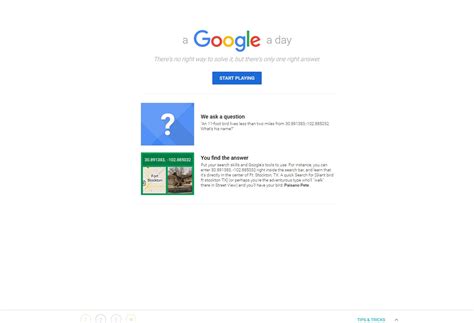 A Google a Day: Online trivia game where you use Google's search to ...