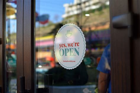 Glass Door Window Signage Mockup | Mockup World HQ