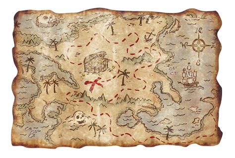 Printable Pirate Treasure Map - Printable Word Searches