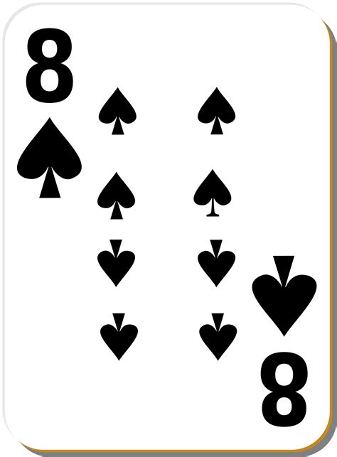 Clipart - White deck: 8 of spades