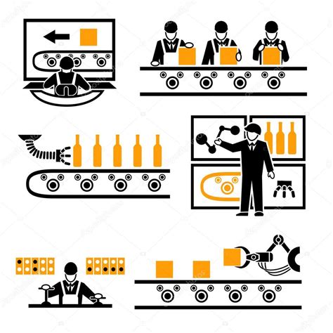 Factory production process icons — 图库矢量图像© K3star #81118018