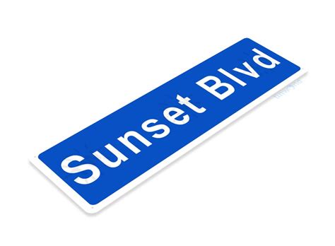 Sunset Blvd Sign B910 TinWorld Landmark Memorabilia Signs tinsign.com