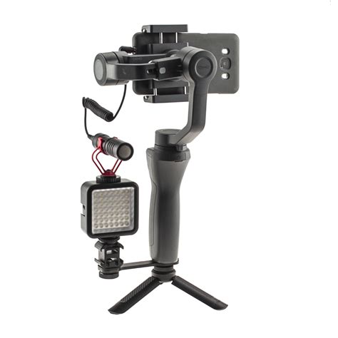 DJI OSMO Mobile 2 with microphone and light on the mount. Description ...