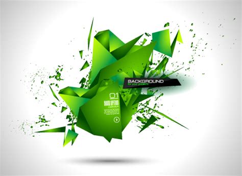 Green geometric shapes abstract background free download