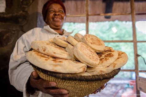 Everyone's favourite when they come to visit us... liphaphatha, traditional Basotho bread. # ...