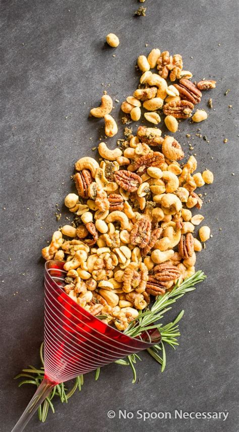 Savory & Spicy Rosemary Roasted Mixed Nuts - No Spoon Necessary