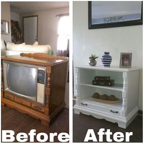 Old console TV turned into cabinet | Furniture makeover, Repurposed furniture, Tv cabinet redo