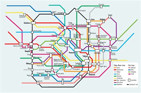Complete Japan Tokyo Metro Map for Tourists Guide | Tokyo City Japan ...