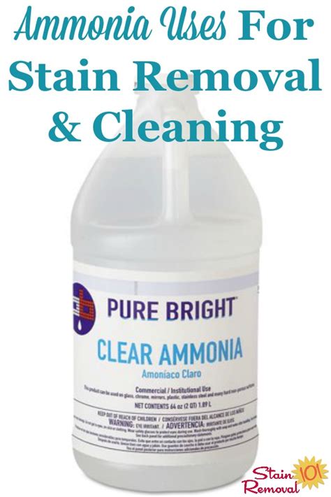 Ammonia Uses For Stain Removal And Cleaning