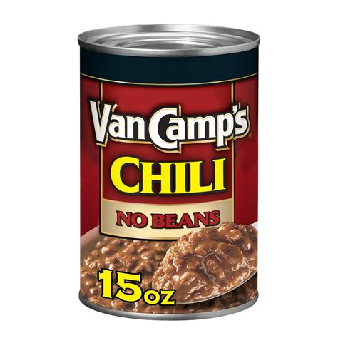 Van Camp's Chili with No Beans, Canned Chili, 15 OZ - Walmart.com ...