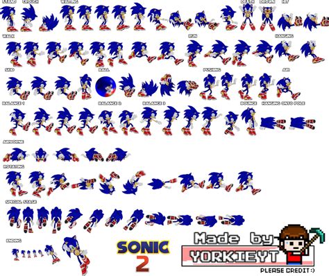 Sonic Adventure 2-Sonic Sprites(Sonic 2 Style) by TheRealYorkieYT on ...