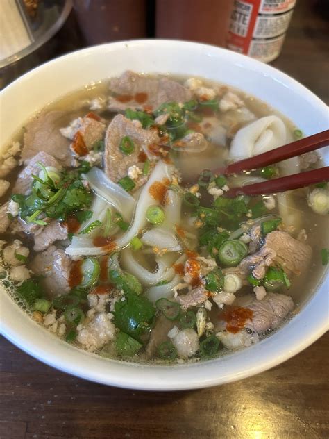 Beef and ground pork noodles ($14) Phnom Penh Noodle Shack in Long Beach : r/FoodLosAngeles