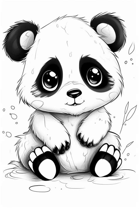 Easy Cute Baby Panda Coloring Pages - Free Printable