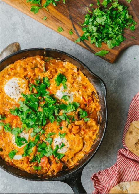 Shakshuka with Fresh Cranberry Beans - Half Cup Habit