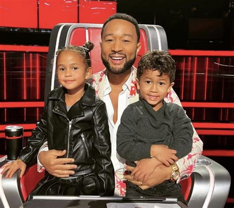 John Legend's Kids Visit Him on 'The Voice' Set in Adorable Photo