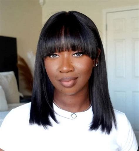 Eliza - Retro Silky Straight Bang Wig Glueless Lace Front Wig