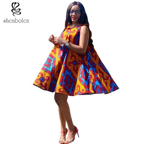 Batik print dress 2018 African tradition of fashion and personality temperament cotton ...