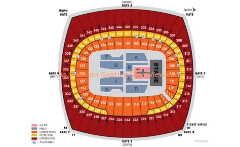 Arrowhead Stadium, Kansas City MO | Seating Chart View