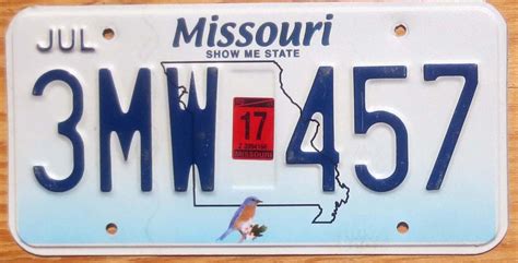 2017 Missouri vg+ | Automobile License Plate Store: Collectible License Plates for Less