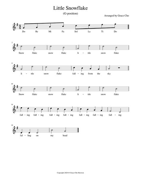 Little Snowflake Sheet music for Piano (Solo) Easy | Musescore.com