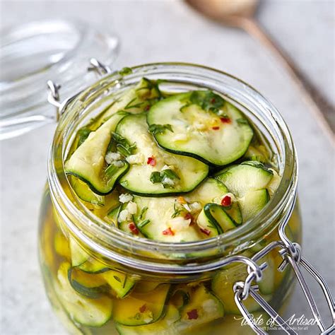 Marinated Zucchini with Garlic and Fresh Herbs - Taste of Artisan