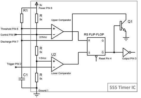 555 Timer Monostable Circuit Diagram