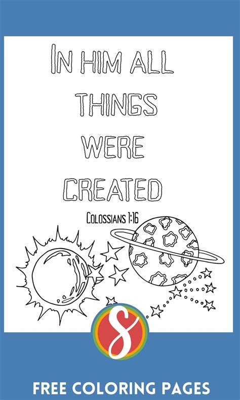 Free Colossians Bible Coloring Pages — Stevie Doodles